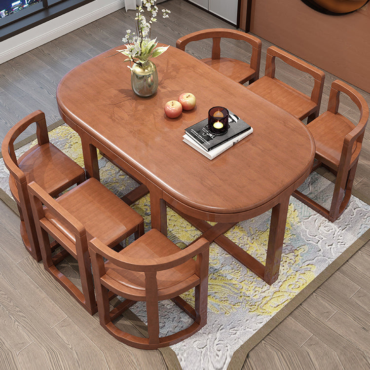 Juego de silla de comedor y mesa de 7 piezas juegos de mesa de comedor contemporáneos