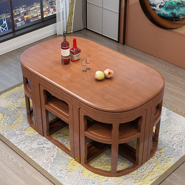 Juego de silla de comedor y mesa de 7 piezas juegos de mesa de comedor contemporáneos