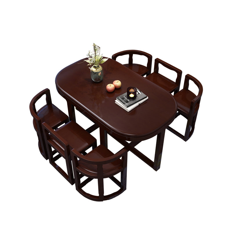 Juego de silla de comedor y mesa de 7 piezas juegos de mesa de comedor contemporáneos