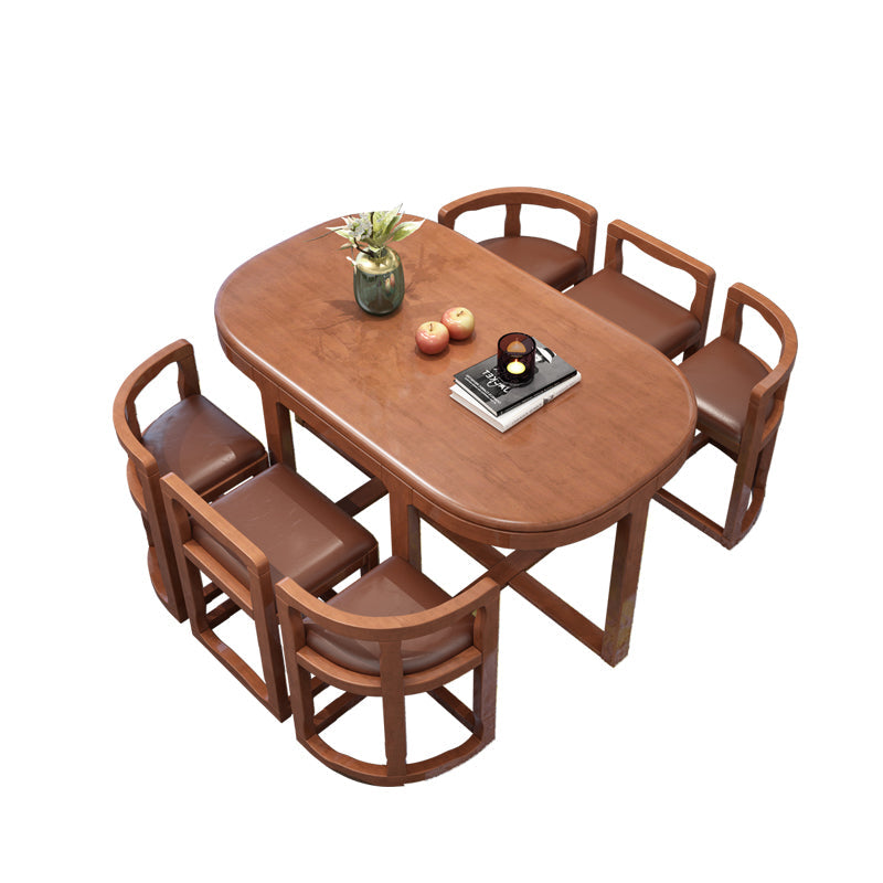 Juego de silla de comedor y mesa de 7 piezas juegos de mesa de comedor contemporáneos