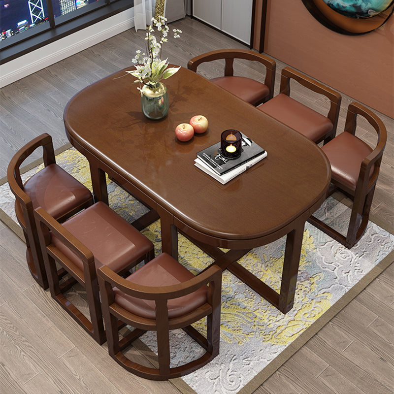 Juego de silla de comedor y mesa de 7 piezas juegos de mesa de comedor contemporáneos