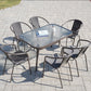Modern Indoor-Outdoor Chair Metal Frame Stacking Dining Arm Chair