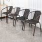 Modern Indoor-Outdoor Chair Metal Frame Stacking Dining Arm Chair