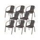 Modern Indoor-Outdoor Chair Metal Frame Stacking Dining Arm Chair