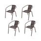 Modern Indoor-Outdoor Chair Metal Frame Stacking Dining Arm Chair