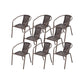 Modern Indoor-Outdoor Chair Metal Frame Stacking Dining Arm Chair