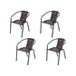 Modern Indoor-Outdoor Chair Metal Frame Stacking Dining Arm Chair