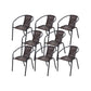Modern Indoor-Outdoor Chair Metal Frame Stacking Dining Arm Chair
