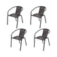 Modern Indoor-Outdoor Chair Metal Frame Stacking Dining Arm Chair