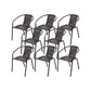 Modern Indoor-Outdoor Chair Metal Frame Stacking Dining Arm Chair