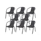 Modern Indoor-Outdoor Chair Metal Frame Stacking Dining Arm Chair