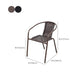 Modern Indoor-Outdoor Chair Metal Frame Stacking Dining Arm Chair