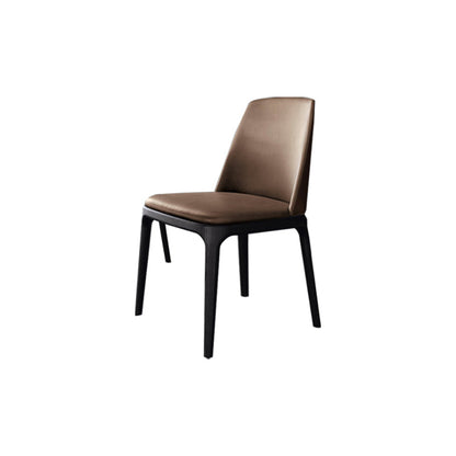 Contemporary Style Chair Wood Solid Back Dining Chair for Dining Room