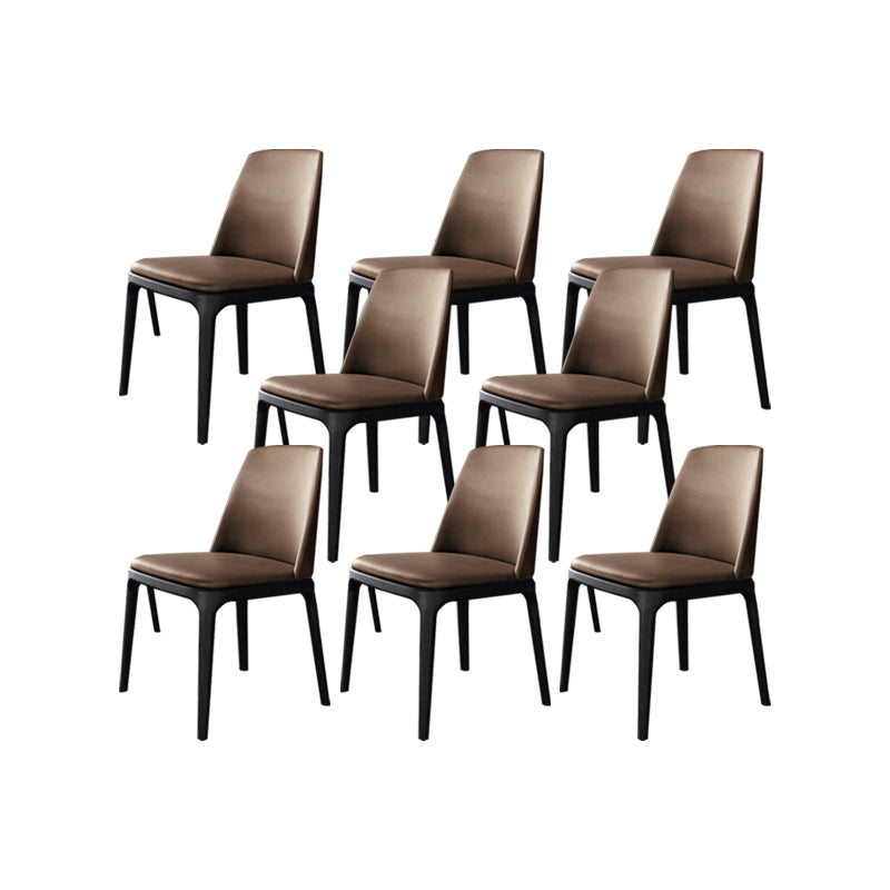 Contemporary Style Chair Wood Solid Back Dining Chair for Dining Room
