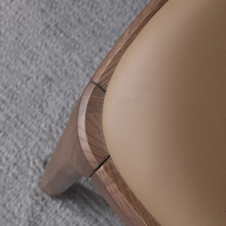 Contemporary Style Chair Wood Solid Back Dining Chair for Dining Room