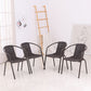 Metal Frame Dining Chair Modern Indoor-Outdoor Stacking Arm Chair