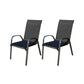 Metal Frame Dining Chair Modern Indoor-Outdoor Stacking Arm Chair