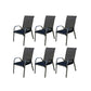 Metal Frame Dining Chair Modern Indoor-Outdoor Stacking Arm Chair