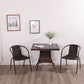 Metal Frame Dining Chair Modern Indoor-Outdoor Stacking Arm Chair