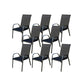 Metal Frame Dining Chair Modern Indoor-Outdoor Stacking Arm Chair