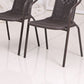 Metal Frame Dining Chair Modern Indoor-Outdoor Stacking Arm Chair