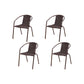 Metal Frame Dining Chair Modern Indoor-Outdoor Stacking Arm Chair