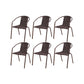 Metal Frame Dining Chair Modern Indoor-Outdoor Stacking Arm Chair