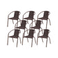 Metal Frame Dining Chair Modern Indoor-Outdoor Stacking Arm Chair