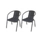 Metal Frame Dining Chair Modern Indoor-Outdoor Stacking Arm Chair