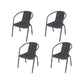 Metal Frame Dining Chair Modern Indoor-Outdoor Stacking Arm Chair