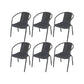 Metal Frame Dining Chair Modern Indoor-Outdoor Stacking Arm Chair