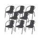 Metal Frame Dining Chair Modern Indoor-Outdoor Stacking Arm Chair