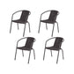 Metal Frame Dining Chair Modern Indoor-Outdoor Stacking Arm Chair