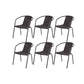 Metal Frame Dining Chair Modern Indoor-Outdoor Stacking Arm Chair