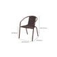 Metal Frame Dining Chair Modern Indoor-Outdoor Stacking Arm Chair