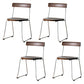 Modern Backrest Armless Wood Chair with Metal Legs for Dining Room 4 Piece Set Silver Clearhalo 'Dining Chairs' 'Dining Tables & Seating' 'dining_chair' 'furn' 'furn_dining_chair' 'Furniture' 'Kitchen & Dining Furniture' 7499406