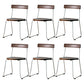 Modern Backrest Armless Wood Chair with Metal Legs for Dining Room 6 Piece Set Silver Clearhalo 'Dining Chairs' 'Dining Tables & Seating' 'dining_chair' 'furn' 'furn_dining_chair' 'Furniture' 'Kitchen & Dining Furniture' 7499408