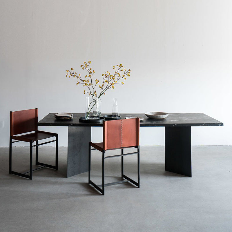 インダストリアルサイドチェアメタルオープンバックダイニングチェアインドア用