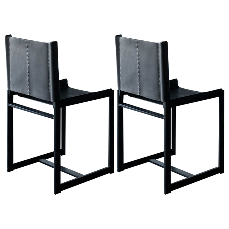 インダストリアルサイドチェアメタルオープンバックダイニングチェアインドア用