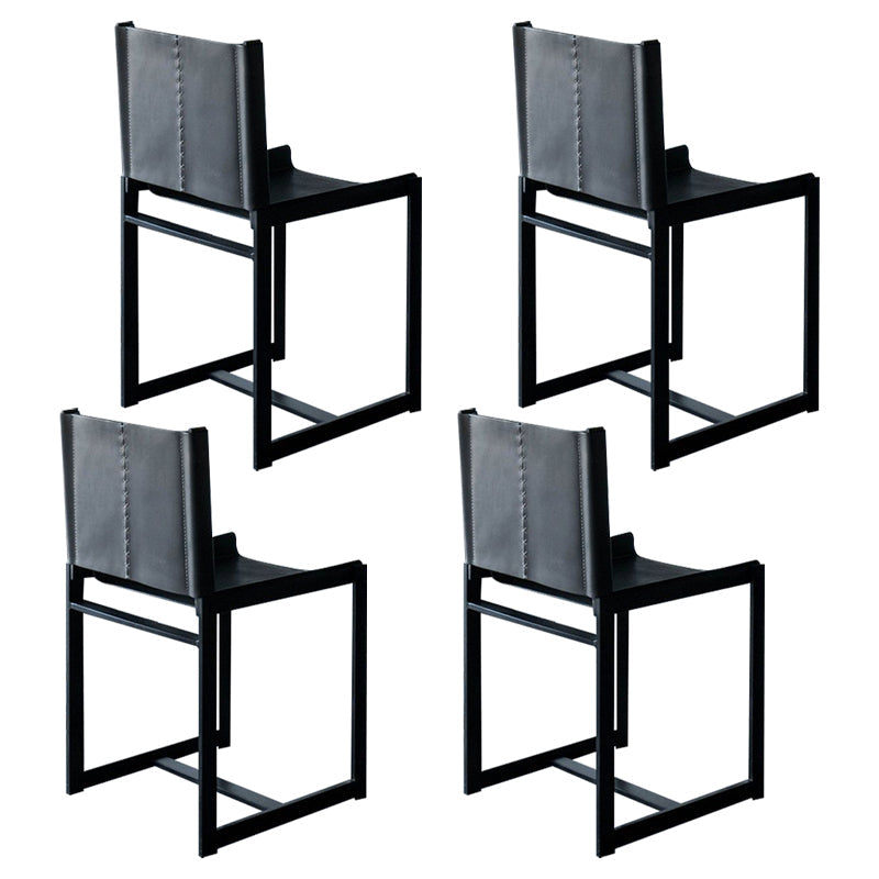 インダストリアルサイドチェアメタルオープンバックダイニングチェアインドア用