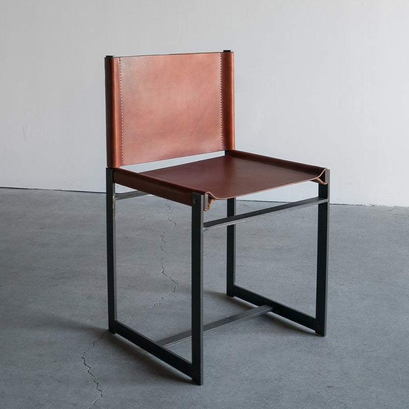 インダストリアルサイドチェアメタルオープンバックダイニングチェアインドア用