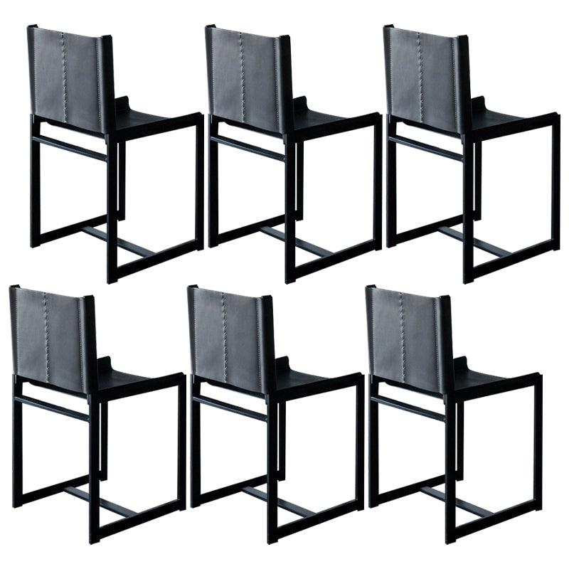 インダストリアルサイドチェアメタルオープンバックダイニングチェアインドア用