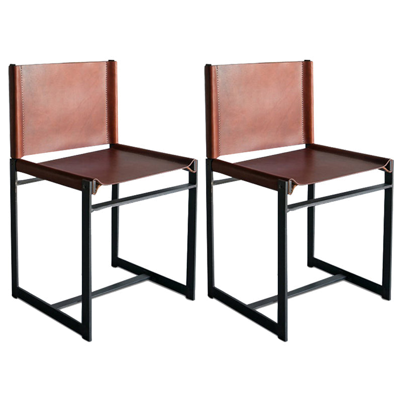 インダストリアルサイドチェアメタルオープンバックダイニングチェアインドア用