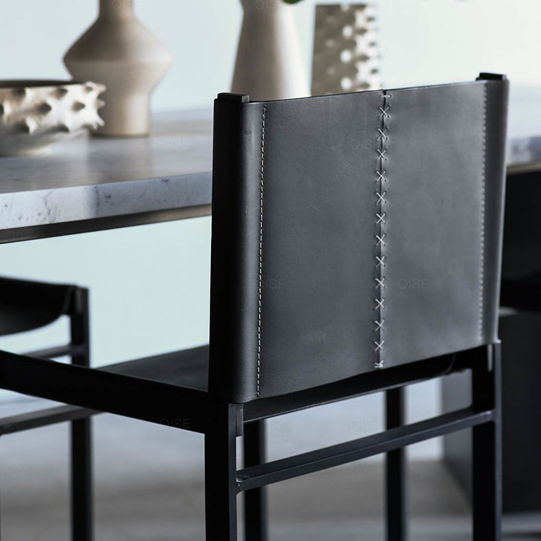 インダストリアルサイドチェアメタルオープンバックダイニングチェアインドア用