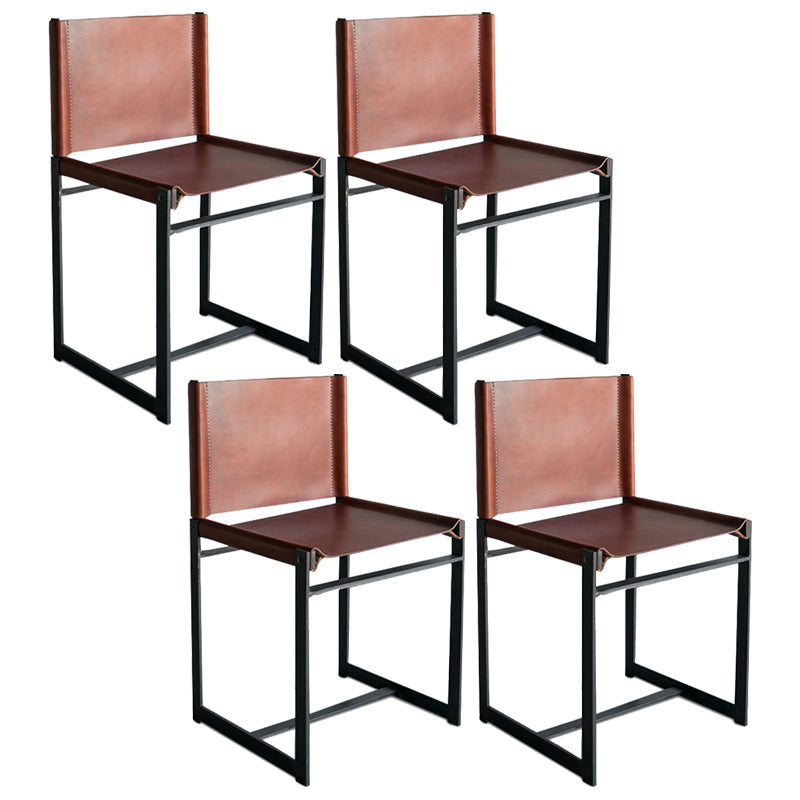 インダストリアルサイドチェアメタルオープンバックダイニングチェアインドア用