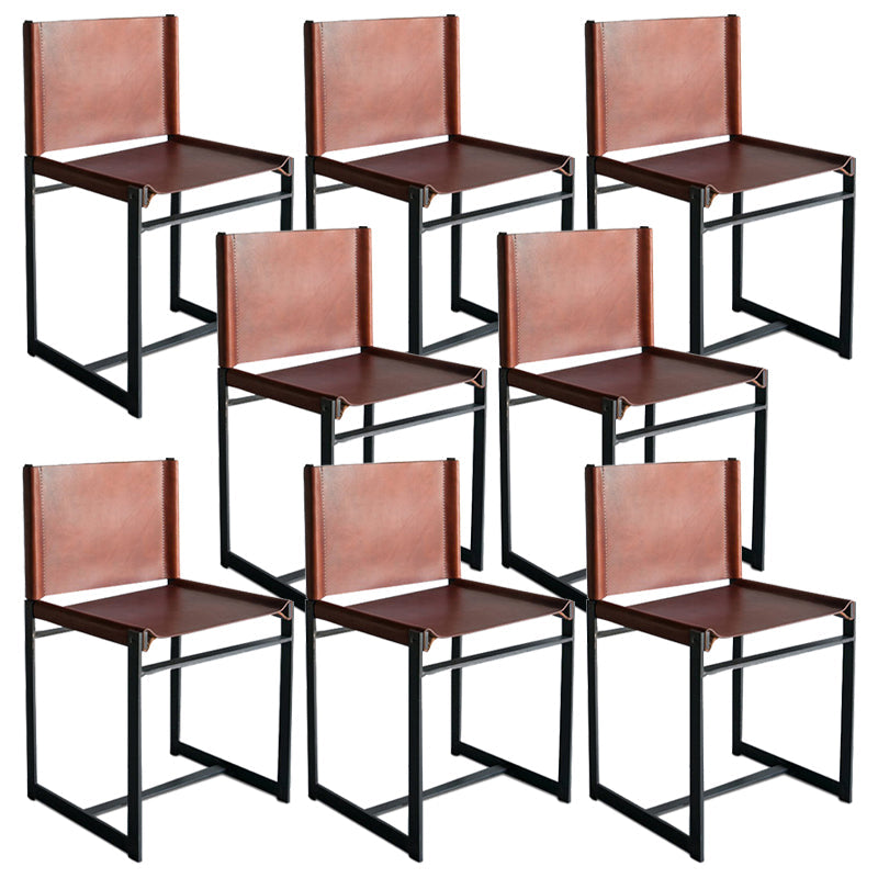 インダストリアルサイドチェアメタルオープンバックダイニングチェアインドア用