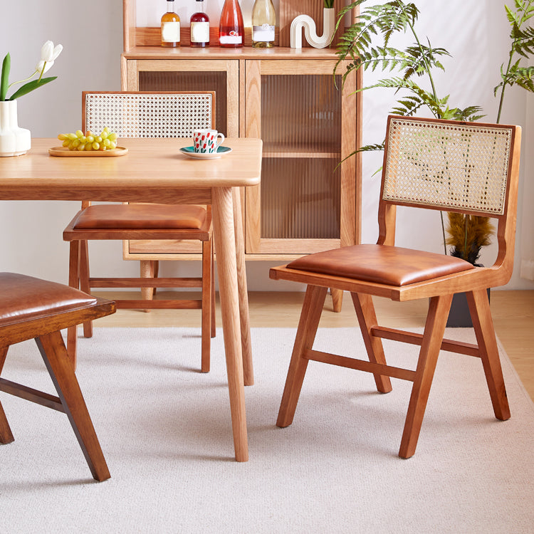 Contemporary Side Chair Wood Open Back Dining Room Chair for Dining Room