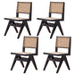 Contemporary Side Chair Wood Open Back Dining Room Chair for Dining Room