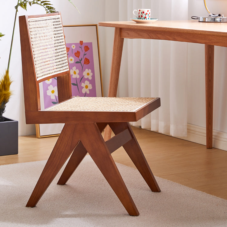 Contemporary Side Chair Wood Open Back Dining Room Chair for Dining Room