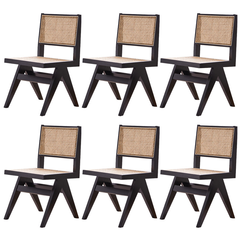 Contemporary Side Chair Wood Open Back Dining Room Chair for Dining Room